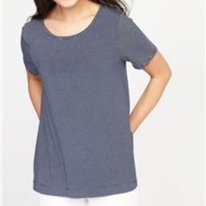 Old Navy Luxe Sz Small Striped Swing Tee